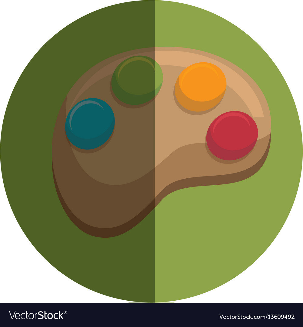 Paint pallette isolated icon