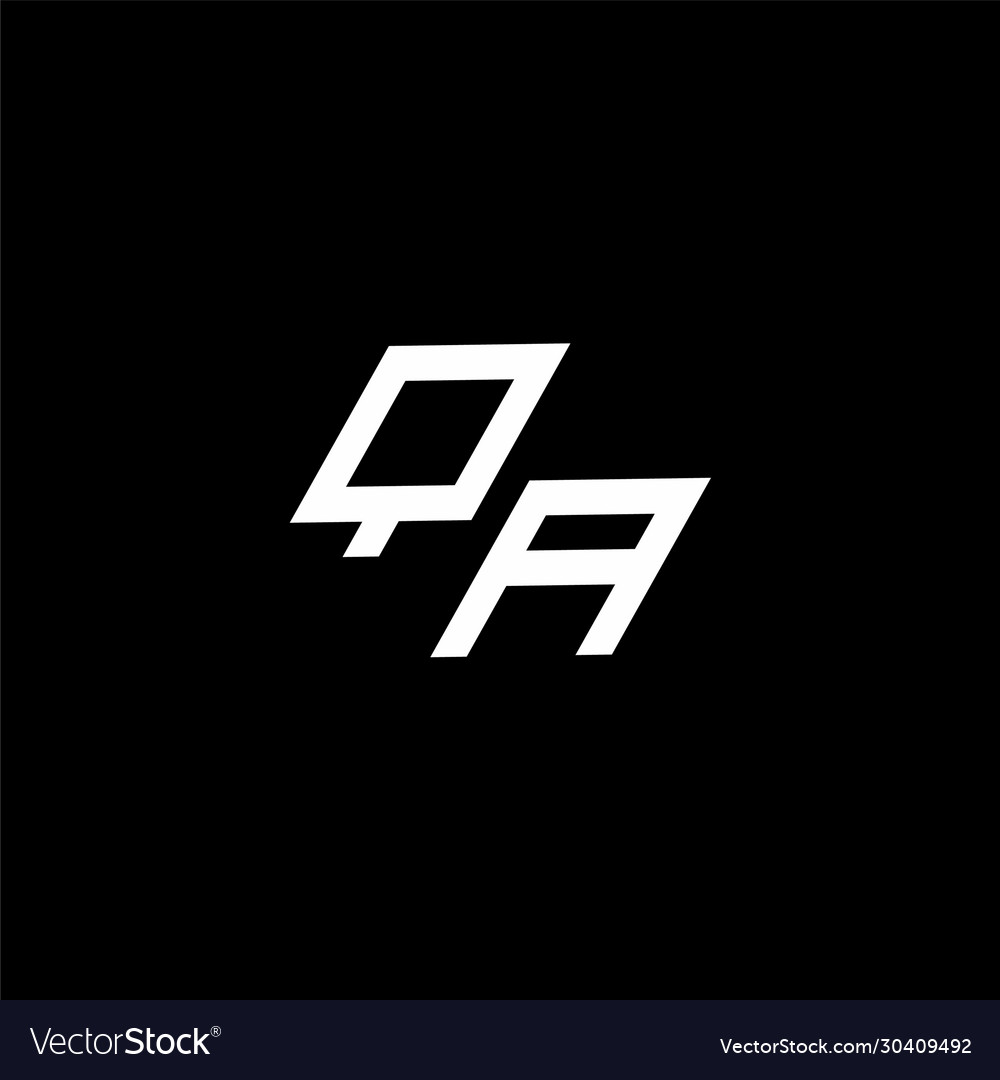 Qa logo monogram with up to down style modern
