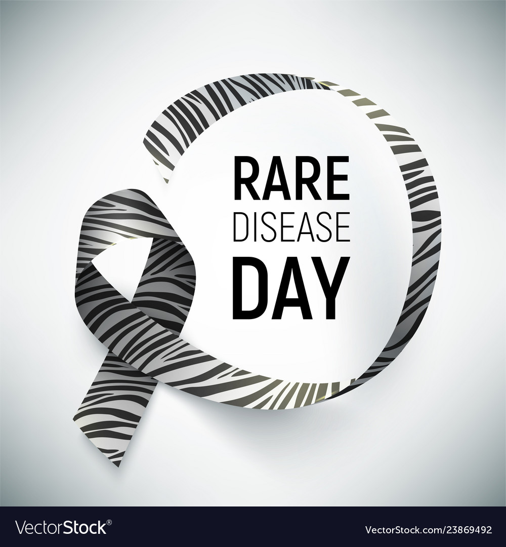 Symbol rare disease awareness day ribbon