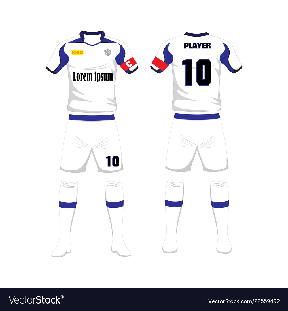 Uniform of football sport design template Vector Image