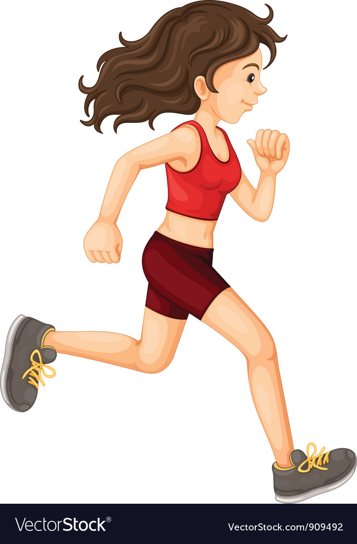 Download Woman running Royalty Free Vector Image - VectorStock