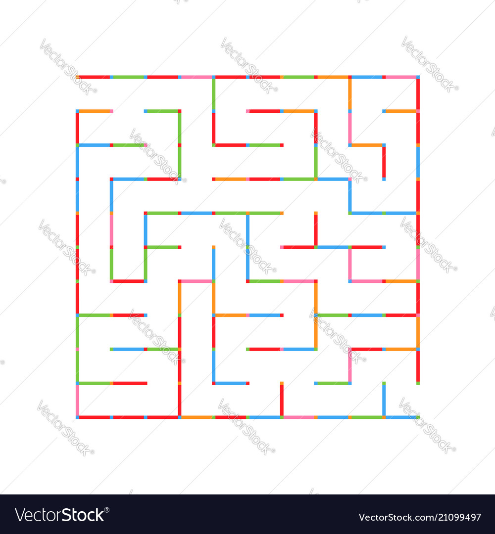 Abstract colored simple isolated labyrinth vector image Abstract colored simple isolated labyrinth