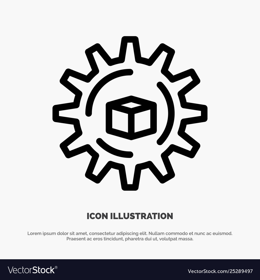 Automated data solution science line icon vector image Automated data solution science line icon