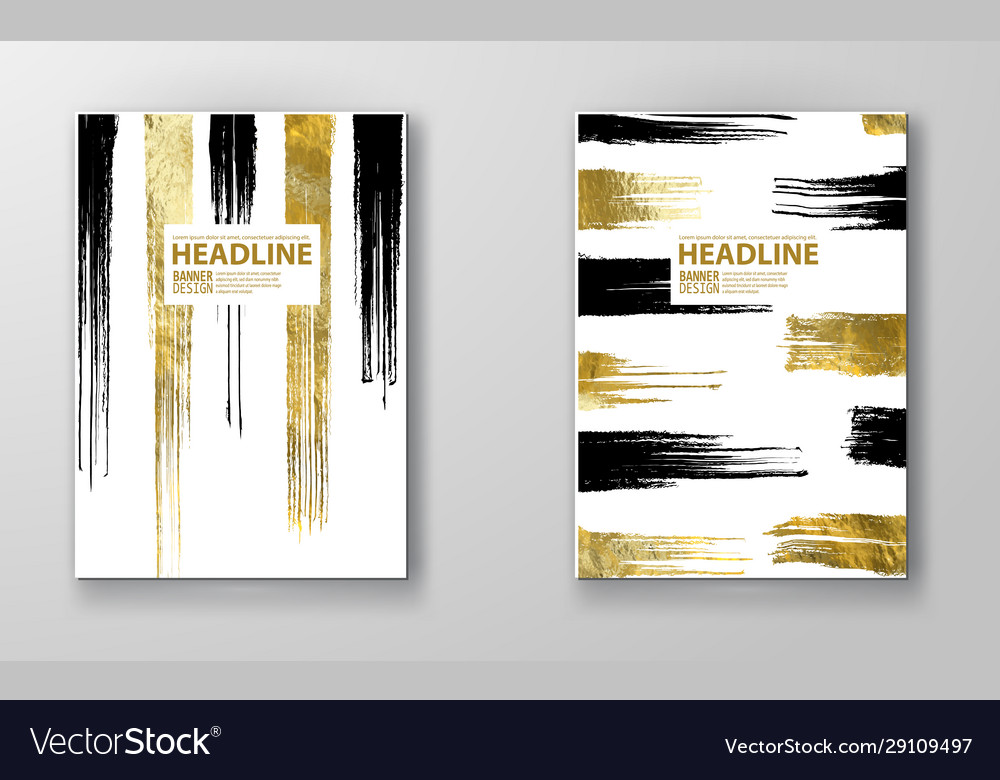 Black and gold design templates abstract eps10