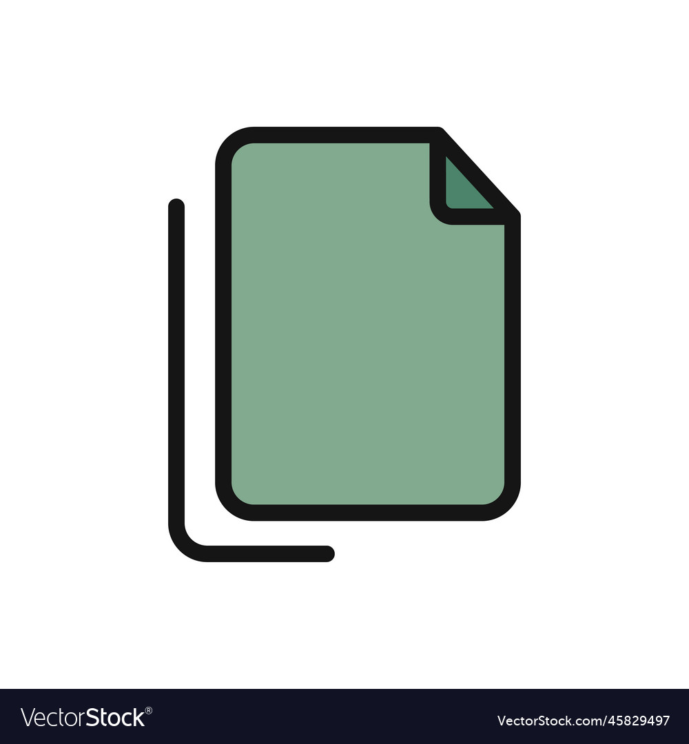 Copy file line icon isolated on white background