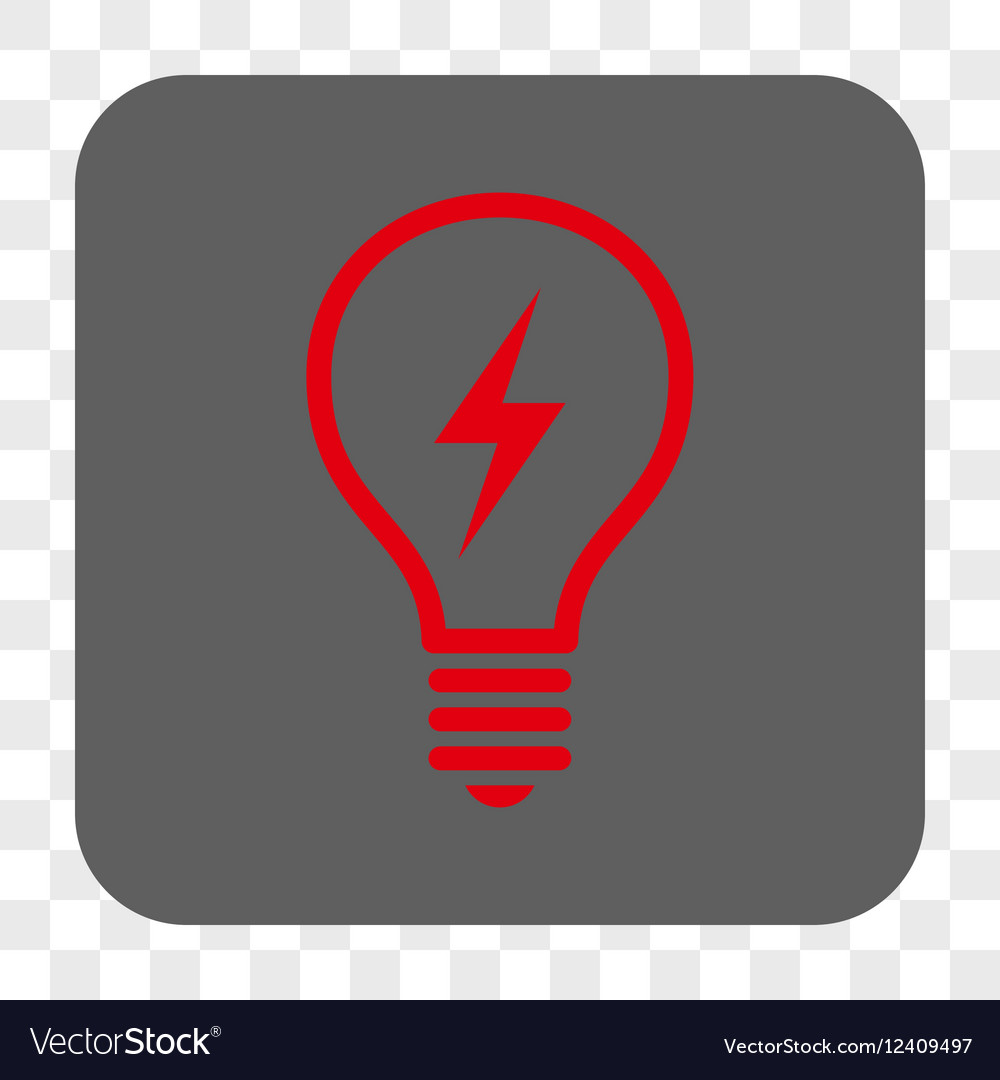 Electric bulb rounded square button