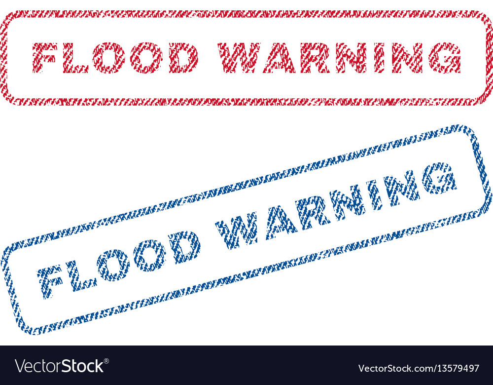 Flood warning textile stamps