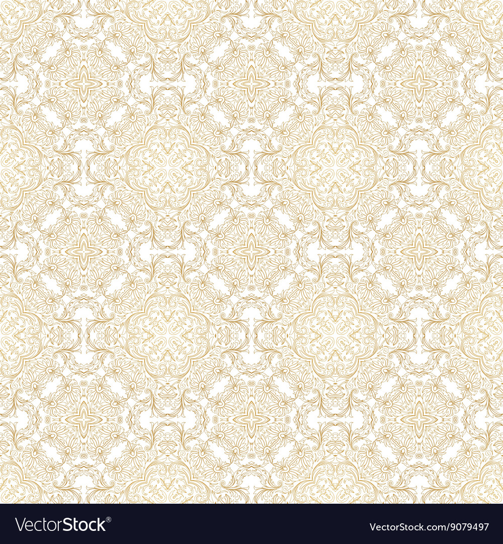 Golden Ornate Scrollwork Pattern