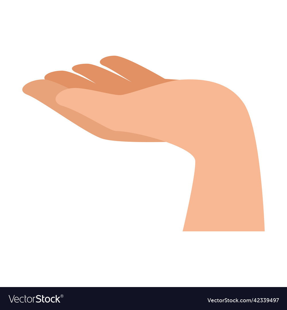 Hand human receiving Royalty Free Vector Image