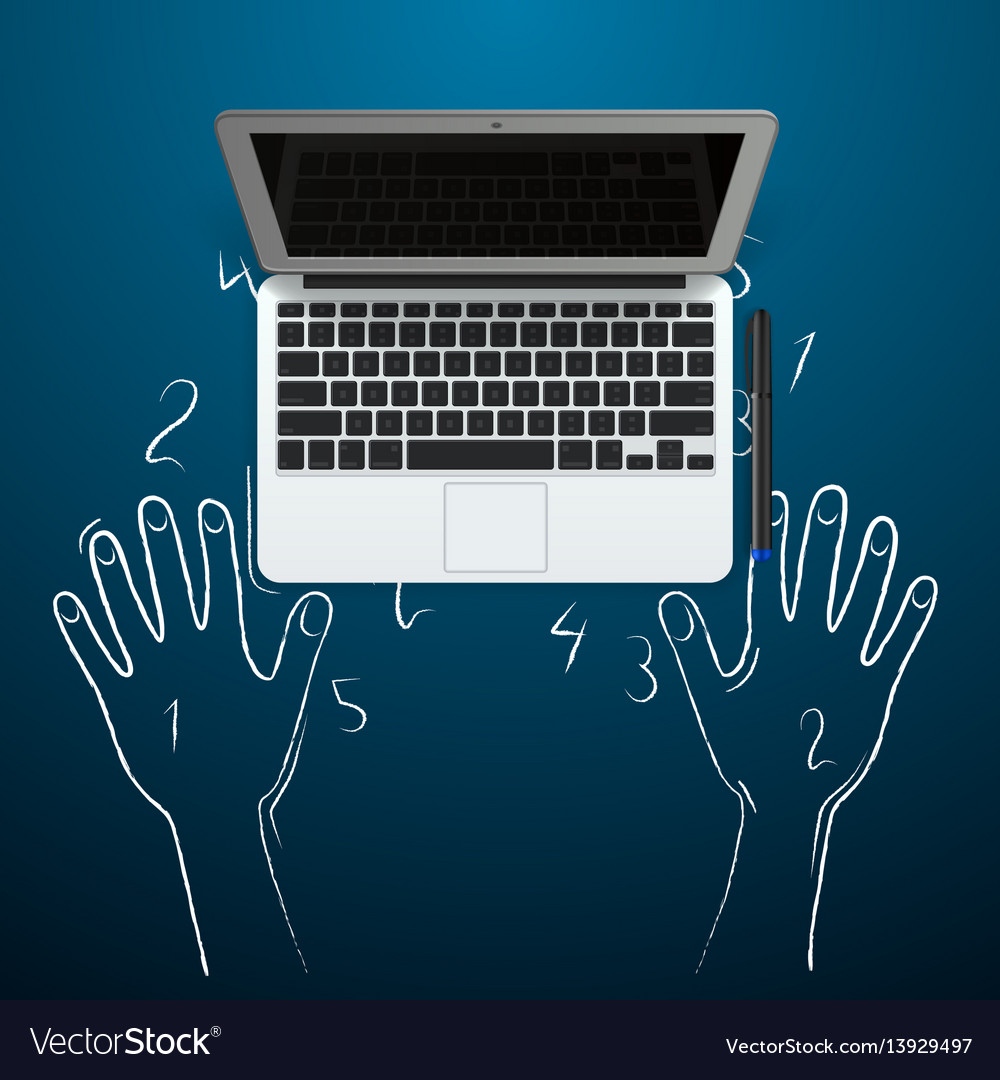Hands with Chalkboard Computer