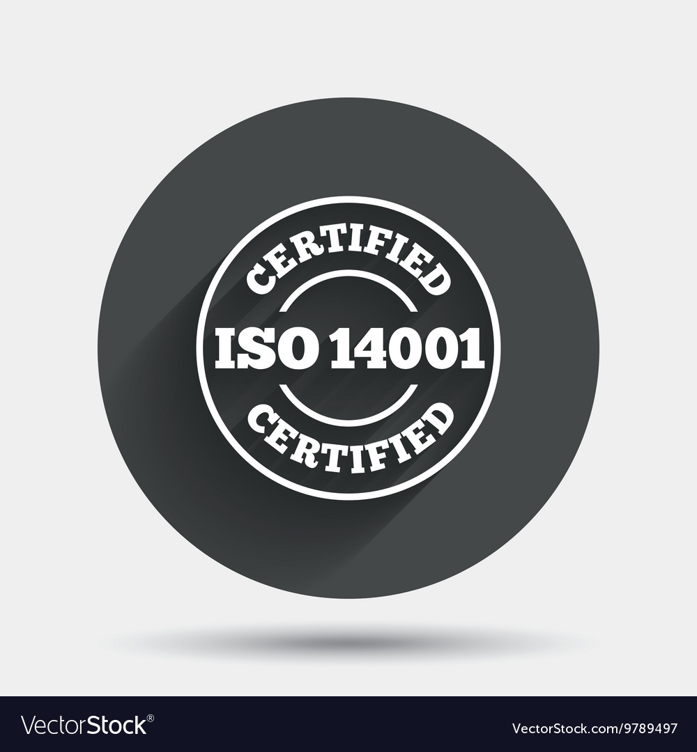 Iso 14001 certified sign certification stamp