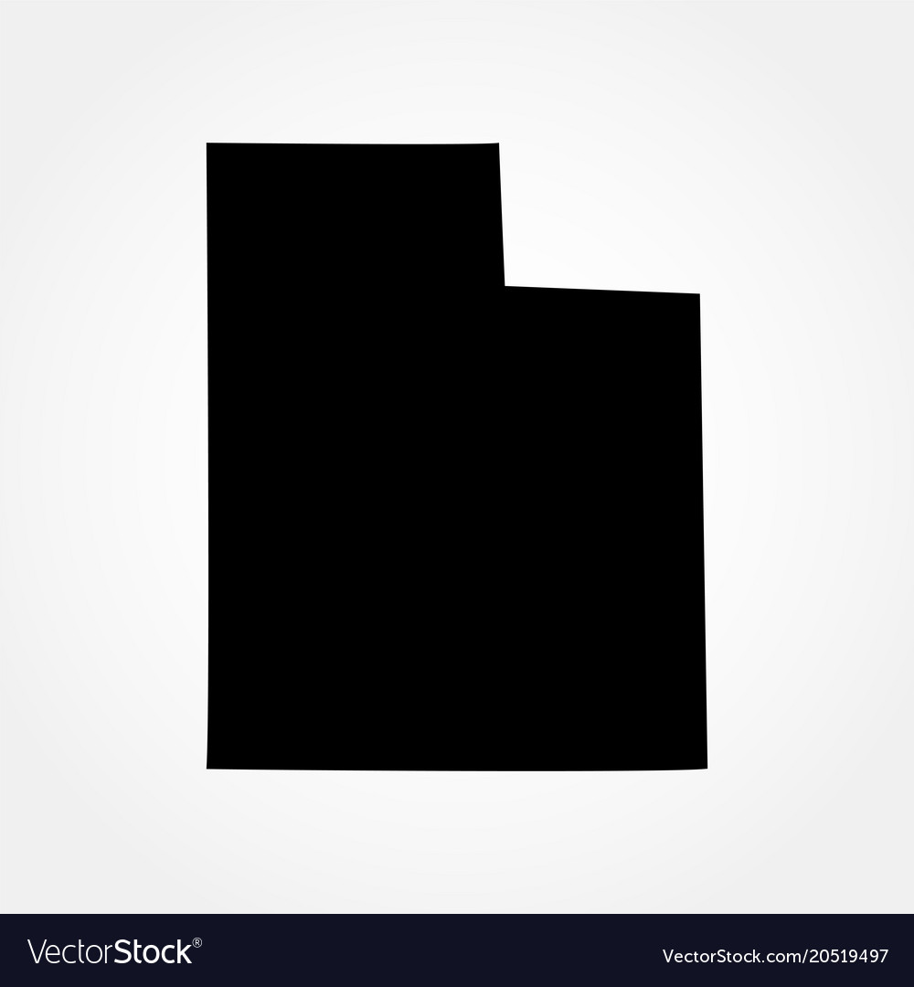 Map of the us state of utah Royalty Free Vector Image