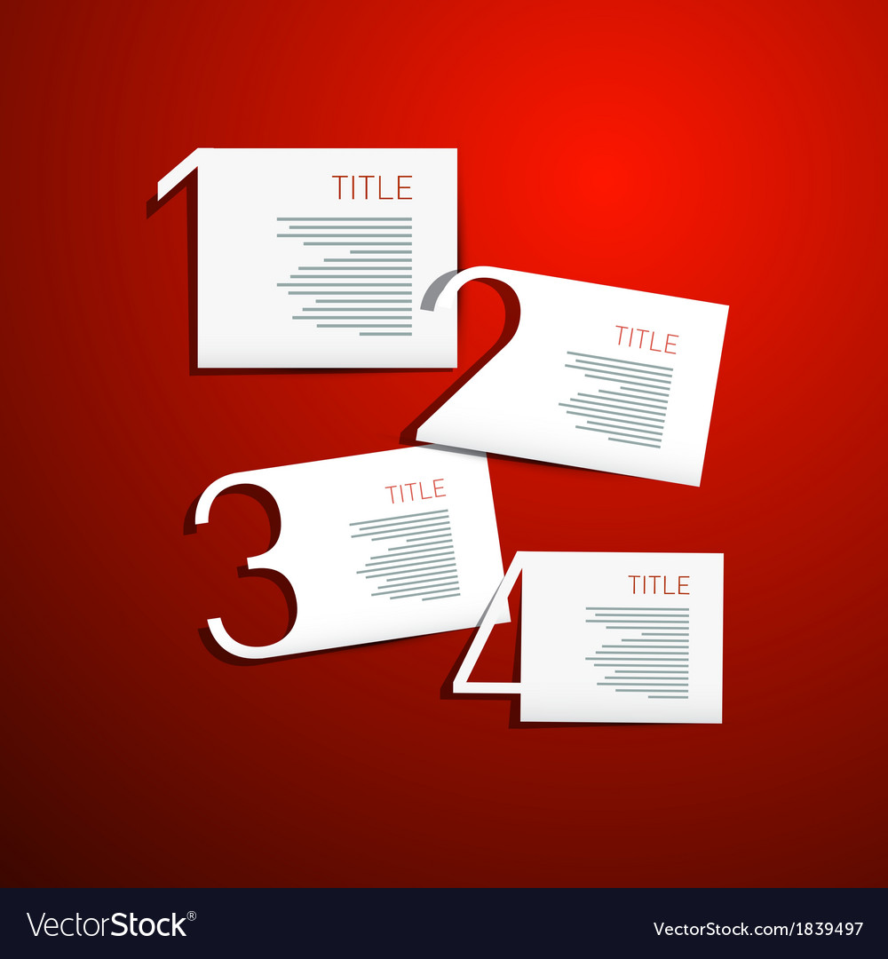 One two three four steps for tutorial infographics