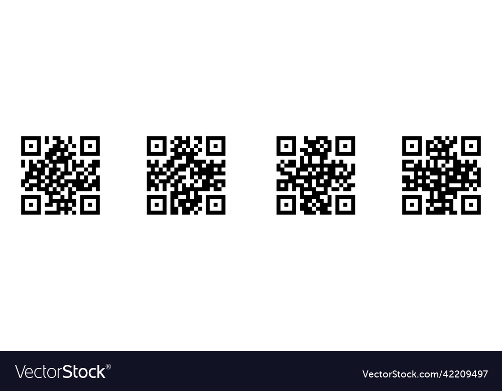 Qr code in abstract style smartphone scan vector image Qr code in abstract style smartphone scan