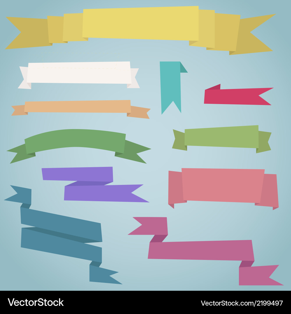 Ribbons set Royalty Free Vector Image - VectorStock