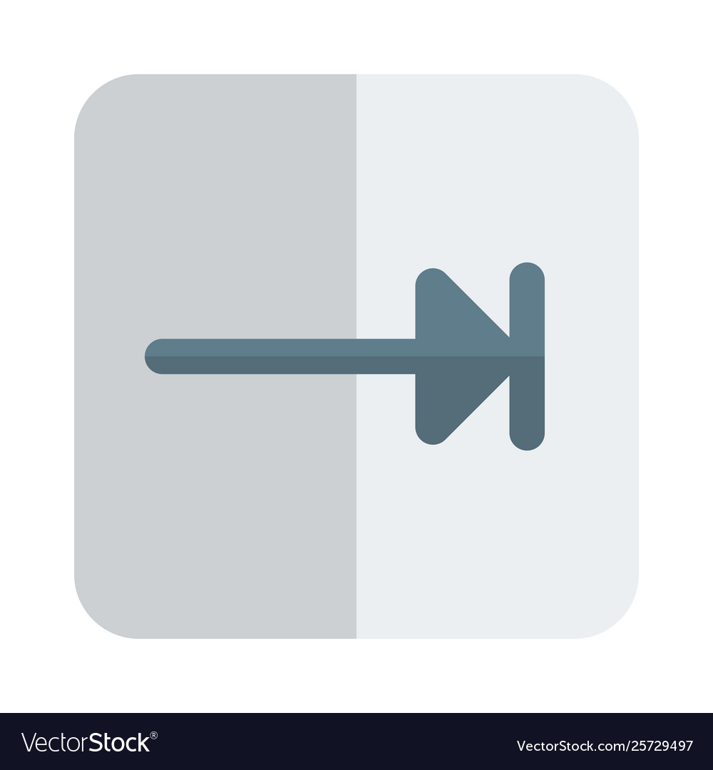 Rightwards arrow to bar symbol for tab function Vector Image