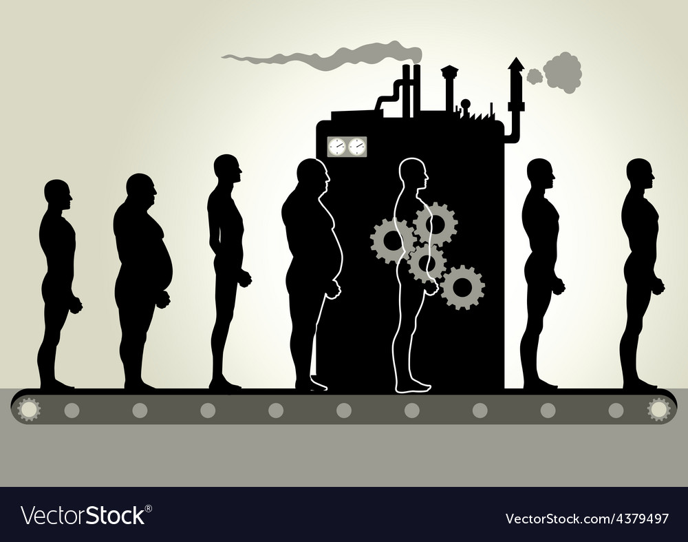 Transformation machine Royalty Free Vector Image