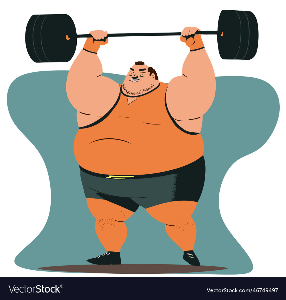 Very Fat Man Lifting A Barbell Royalty Free Vector Image very-fat-man-lifting-a-barbell-royalty-free-vector-image
