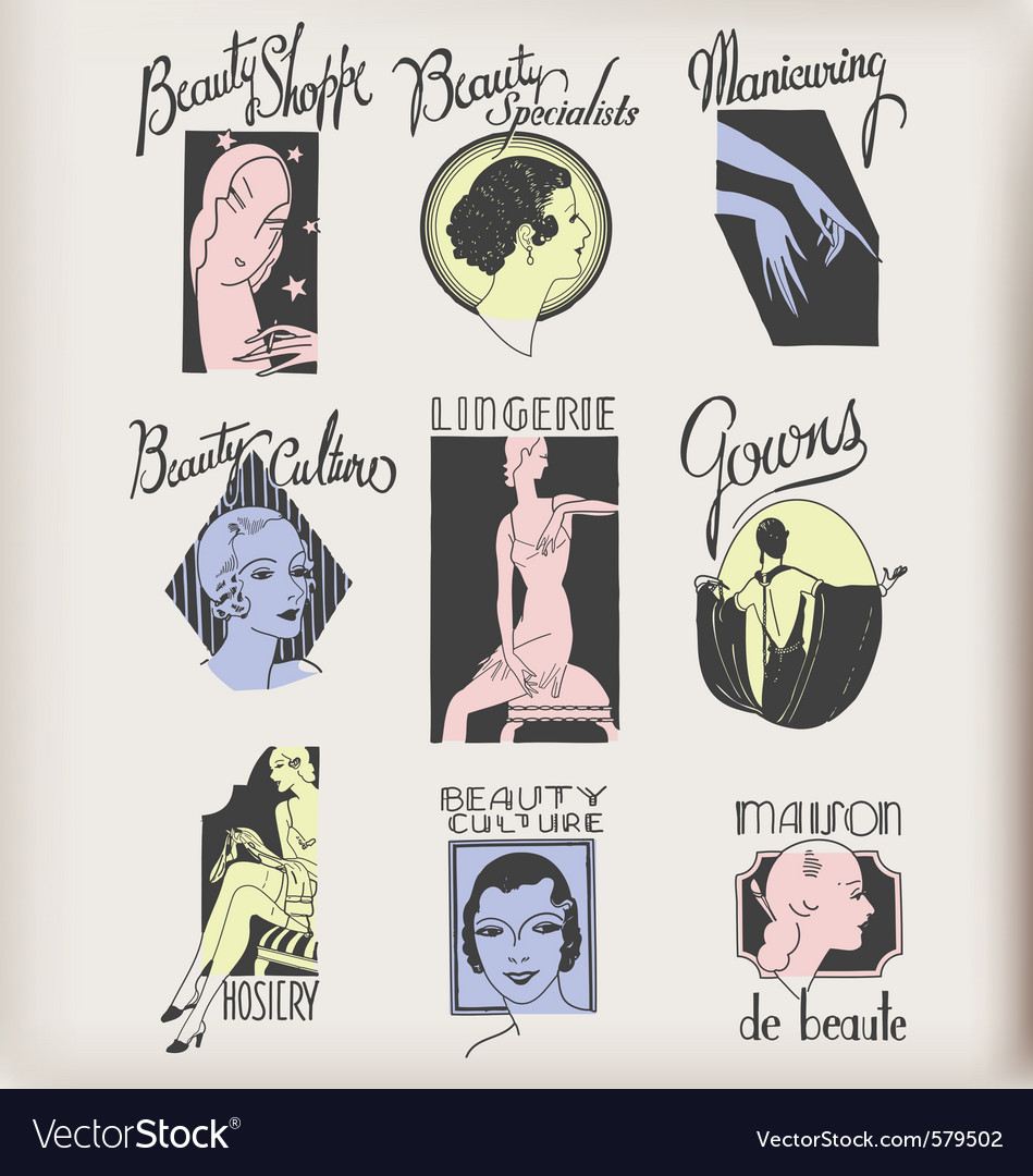 Beauty logos Royalty Free Vector Image - VectorStock