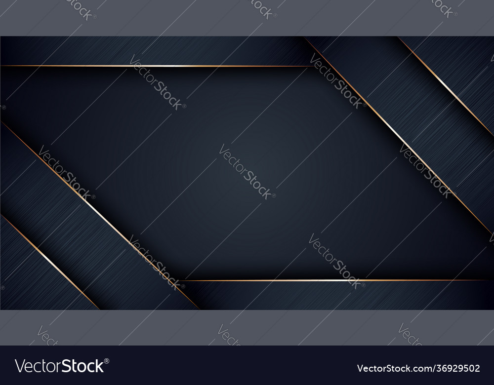Black abstract layer overlaps with golden line