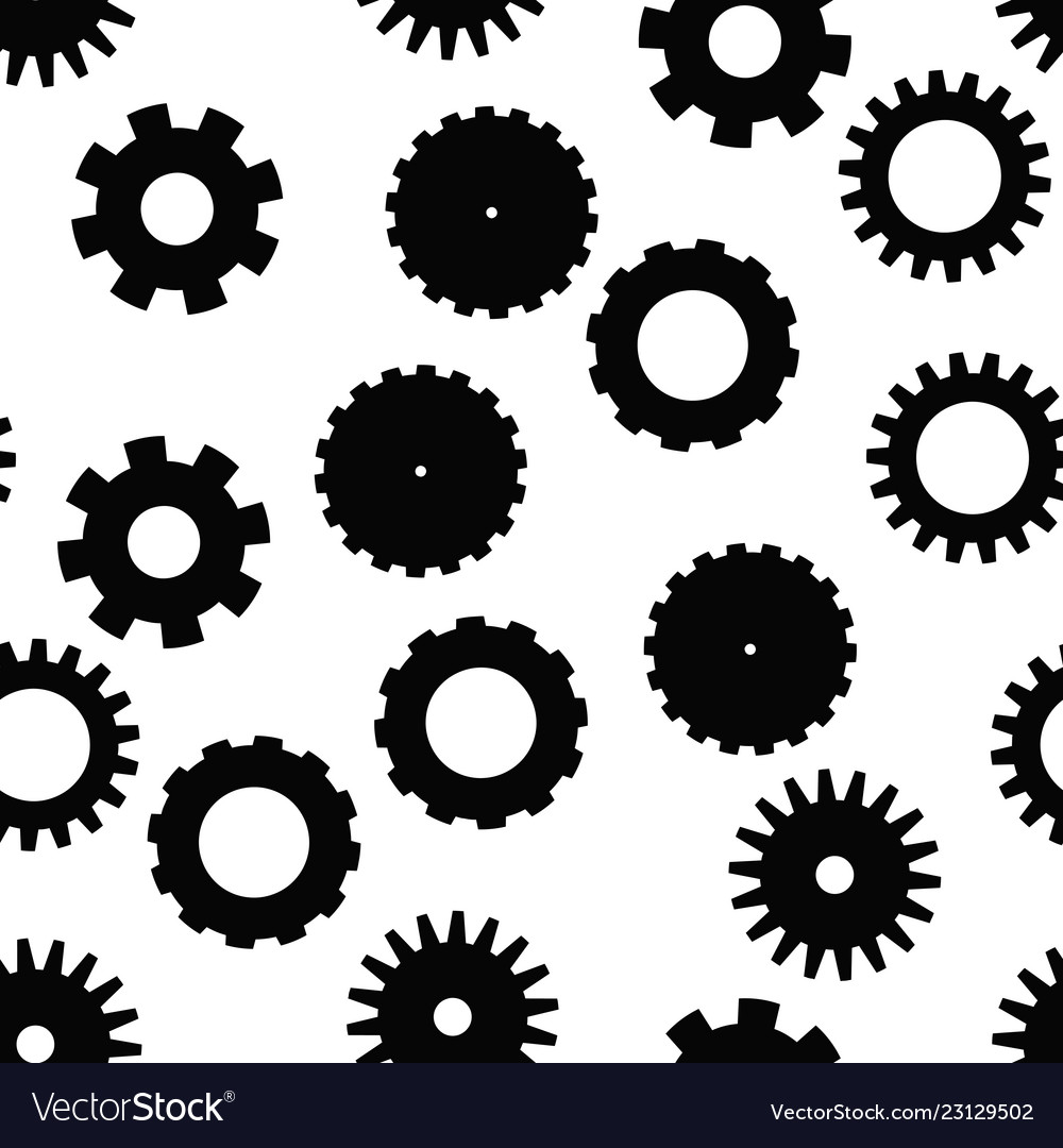Cog wheel seamless pattern clockwork vector image Cog wheel seamless pattern clockwork