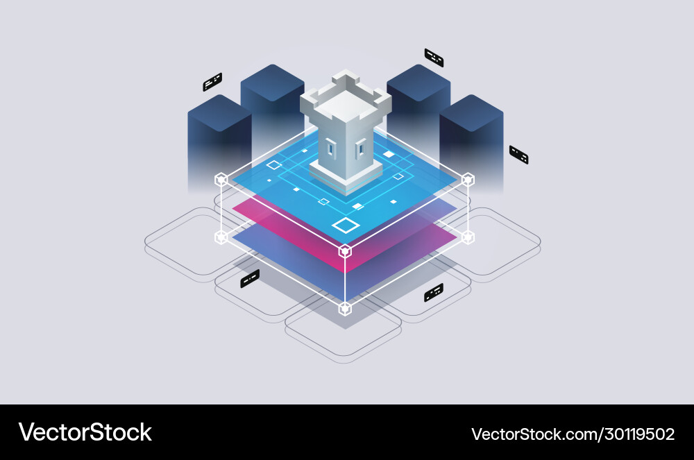 Concept data network management Royalty Free Vector Image