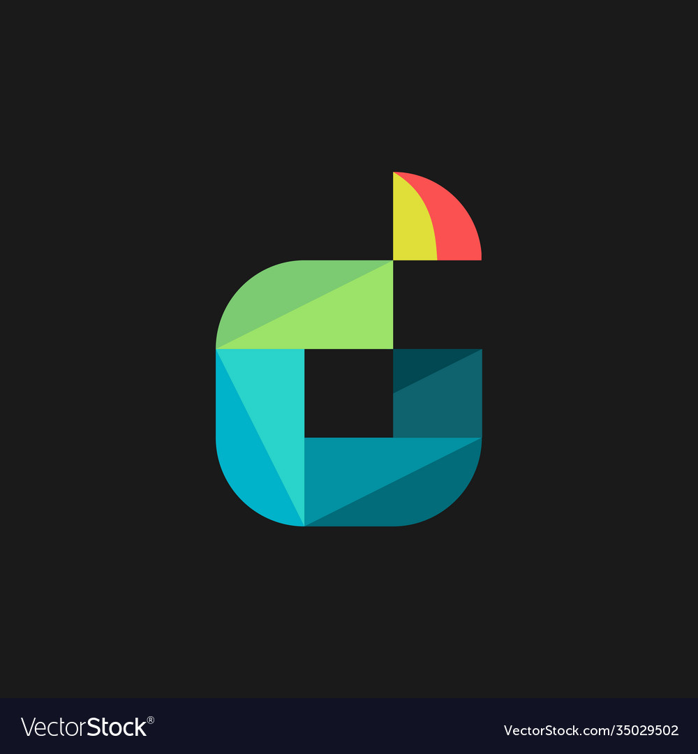 D initial logo design simple minimalist