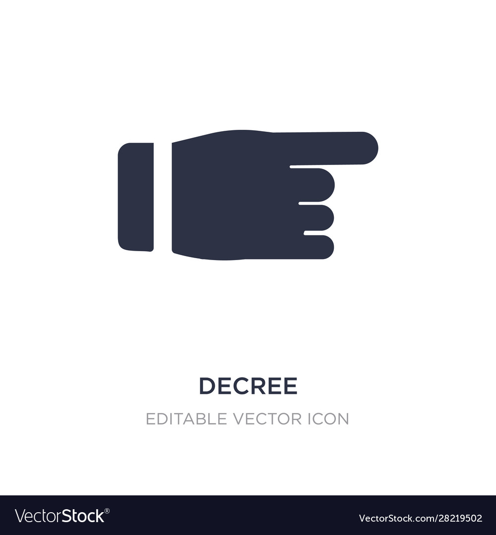 Decree icon on white background simple element vector image Decree icon on white background simple element