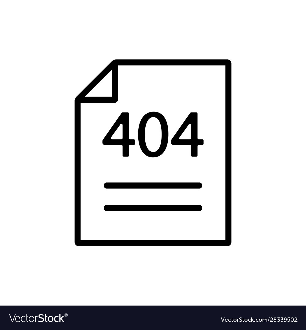 Error 404 icon isolated contour symbol