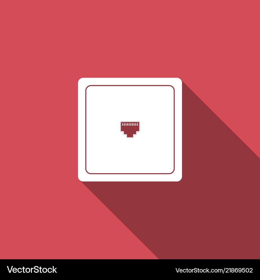Network Socket Graphics Ethernet socket sign network port - cable Vector Image