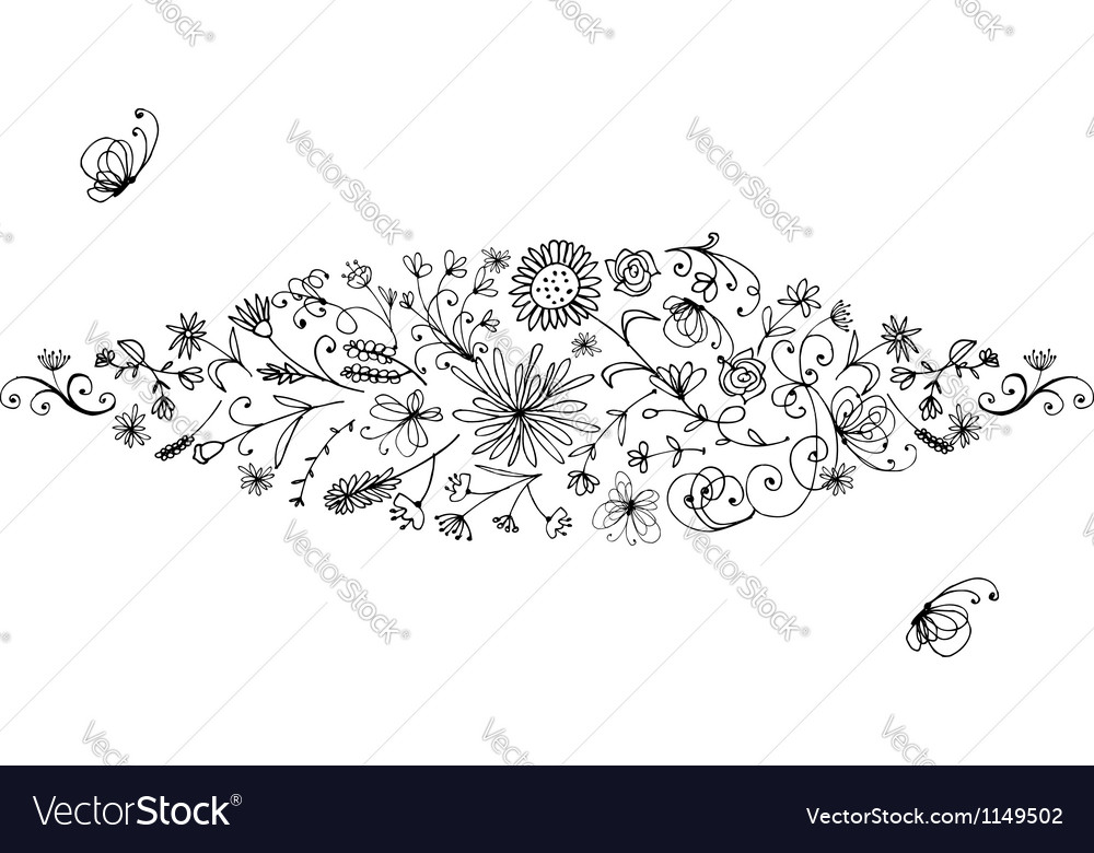 Floral frame for your design