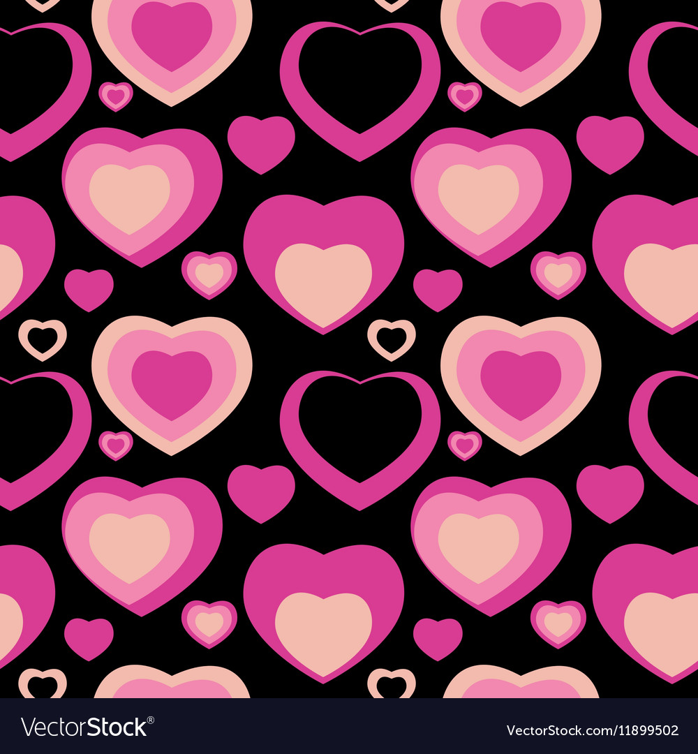 Heart love seamless pattern background Royalty Free Vector