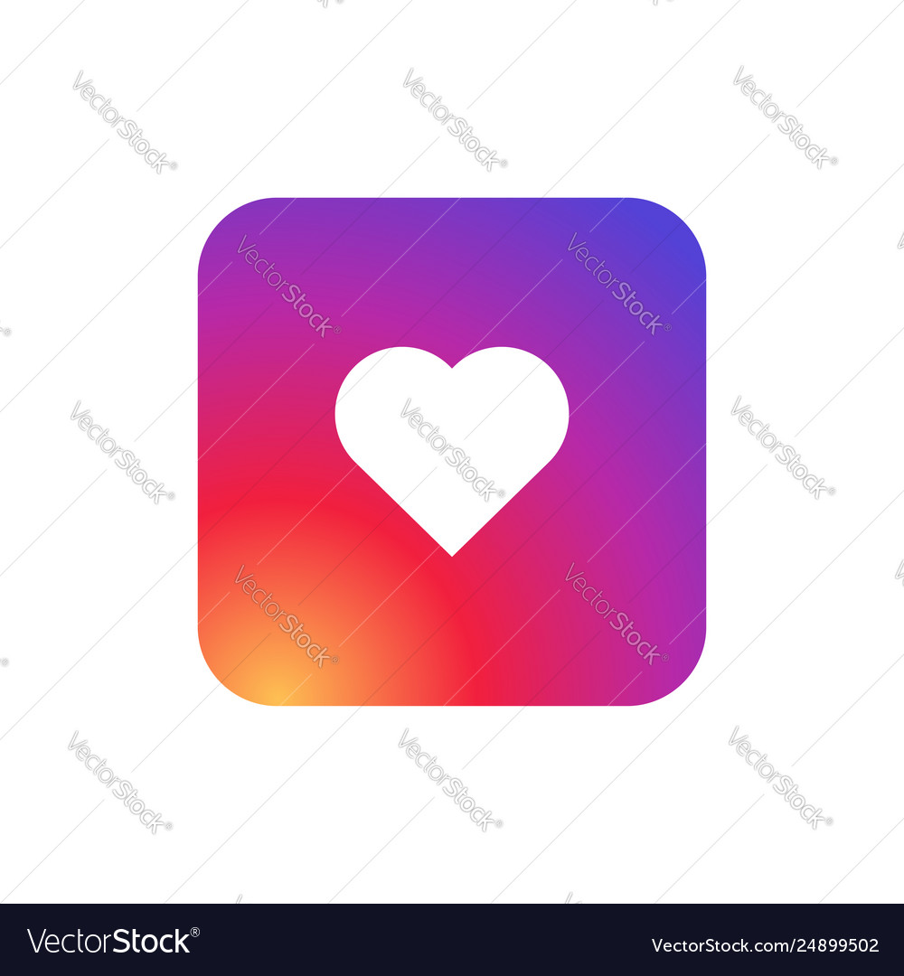 Heart symbol app icon with smooth color gradient
