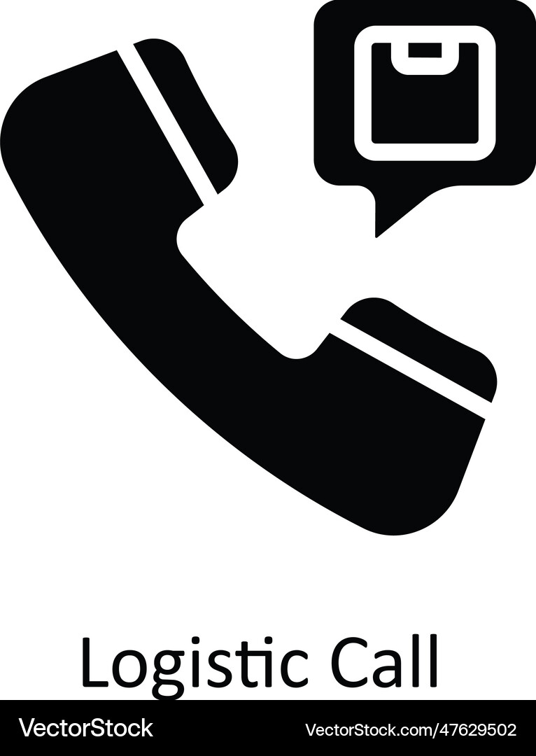 Logistic call solid icon design Royalty Free Vector Image