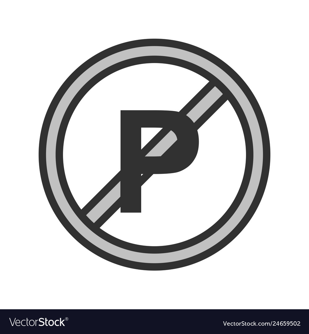 No parking icon Royalty Free Vector Image - VectorStock