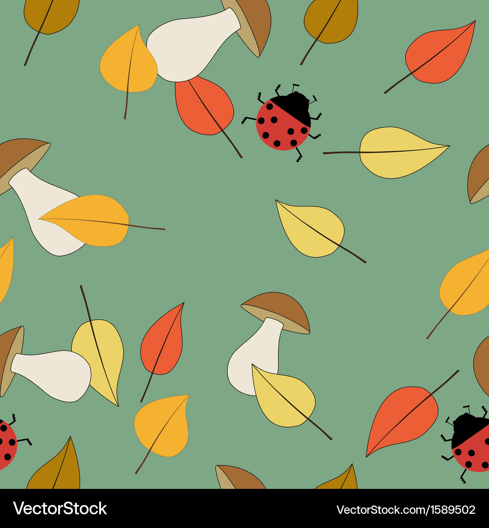 Pattern seamless autumn Royalty Free Vector Image