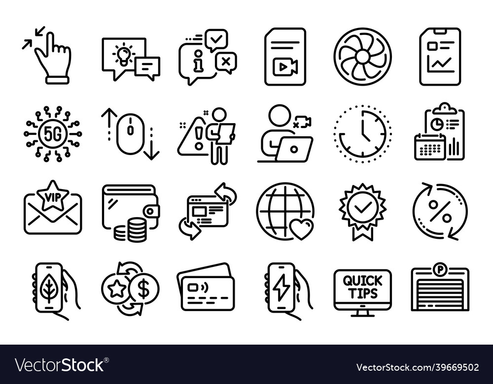 Set of search employee refresh website vector image Set of search employee refresh website