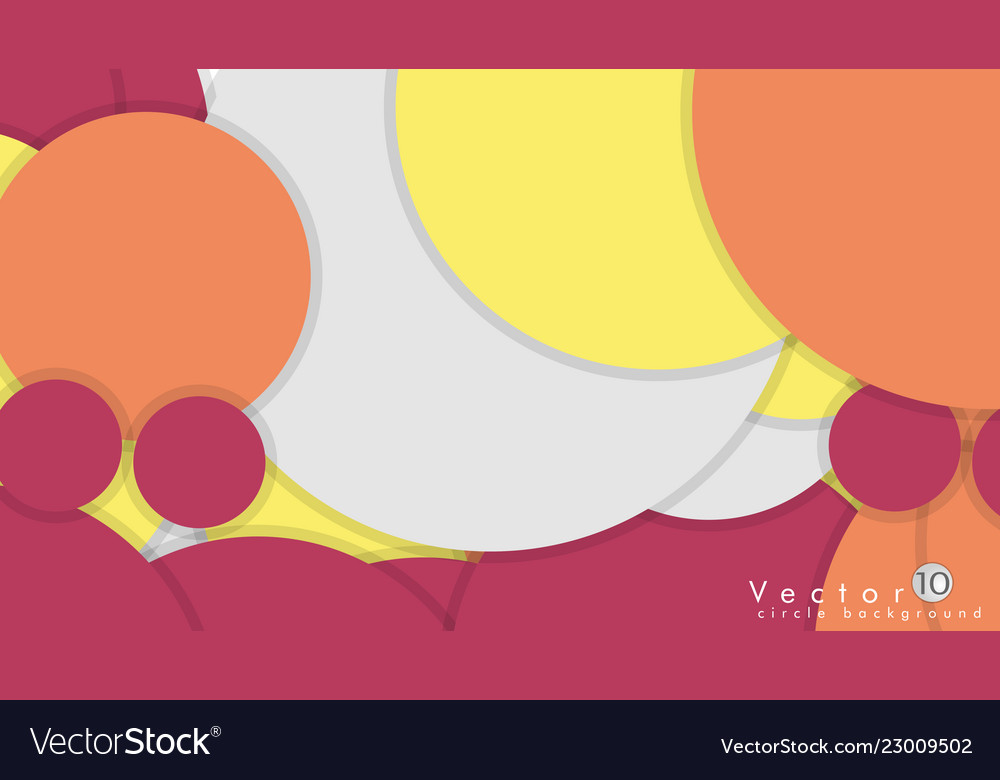 Simple and colorful circles background design vector image Simple and colorful circles background design