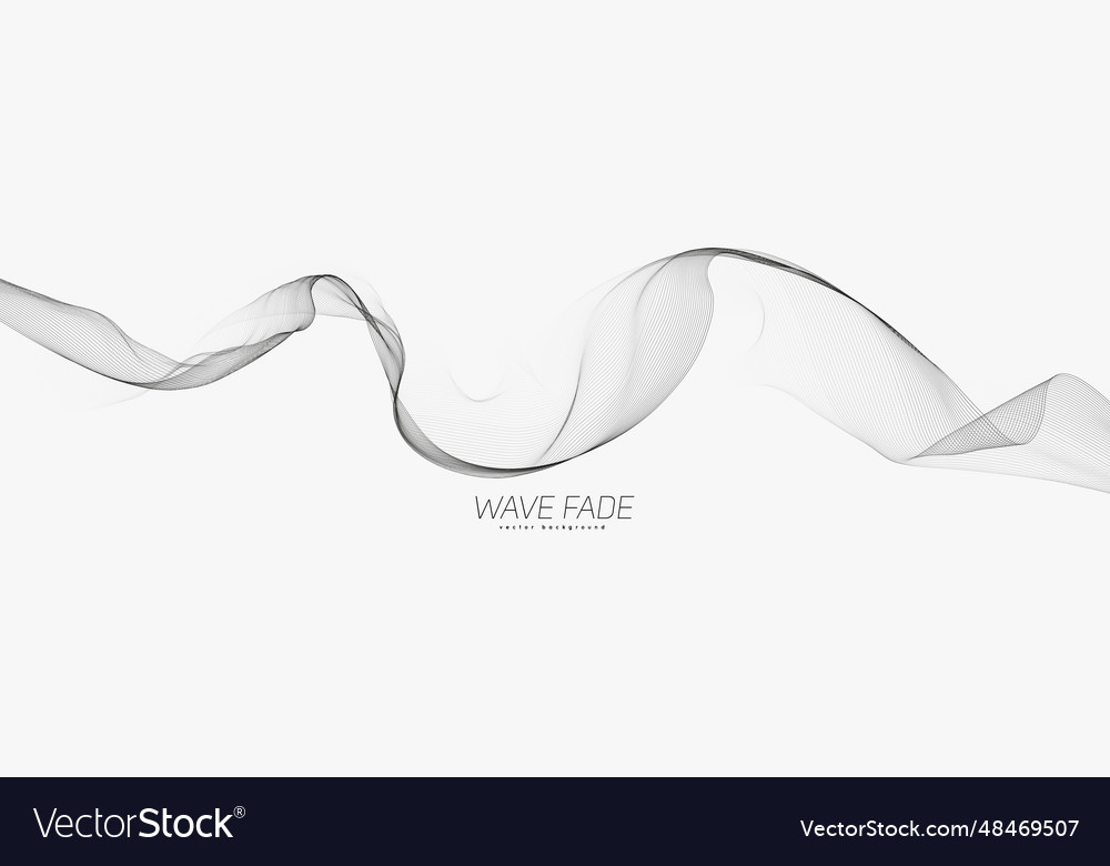 Abstract background with faded line waves warped