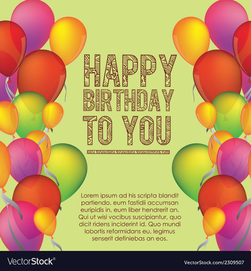 Birthday design over green background Royalty Free Vector