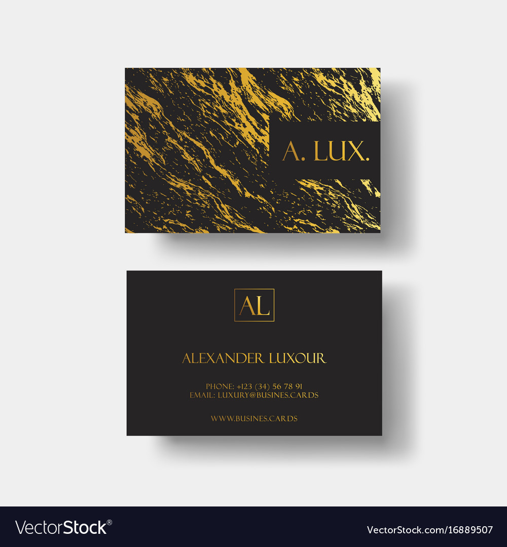Schwarzer Marmor Luxus Visitenkarten