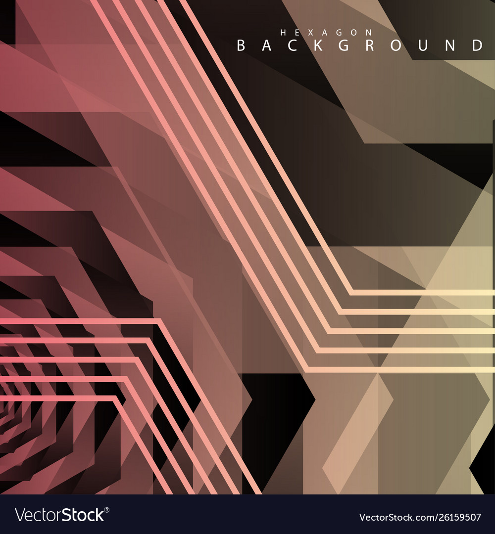 Colorful hexagon abstract background transparent Vector Image