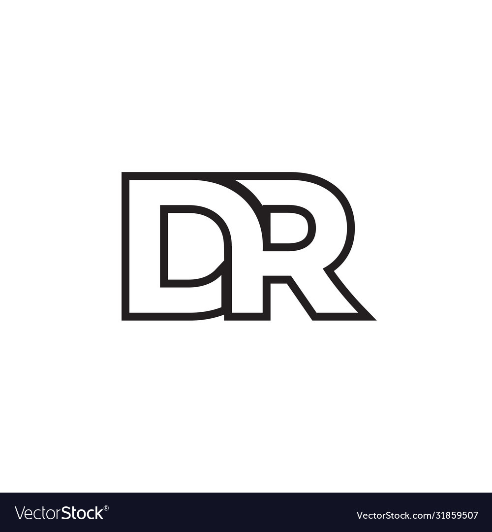 D r initial letter lines design