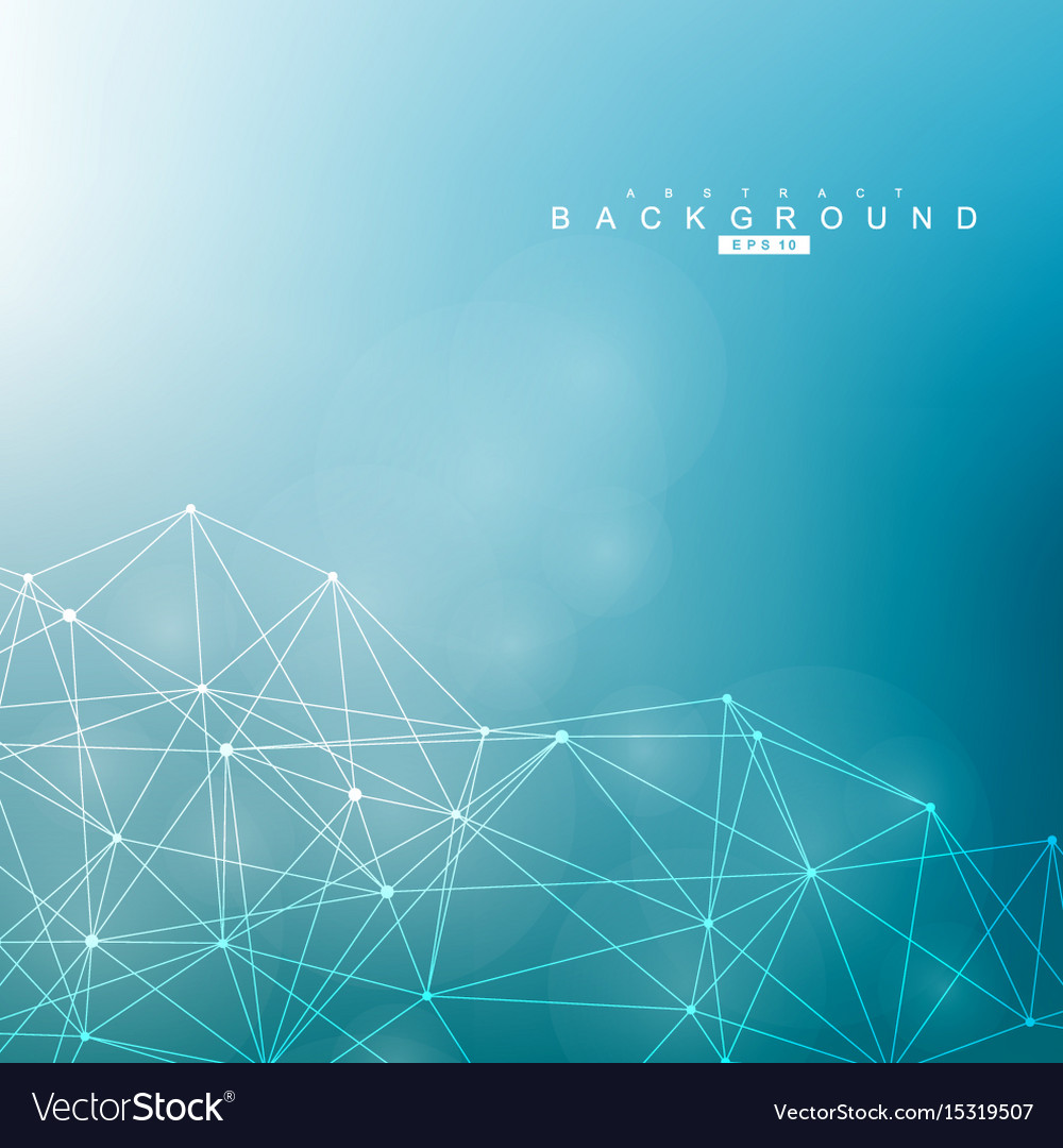 Geometric abstract background with connected line