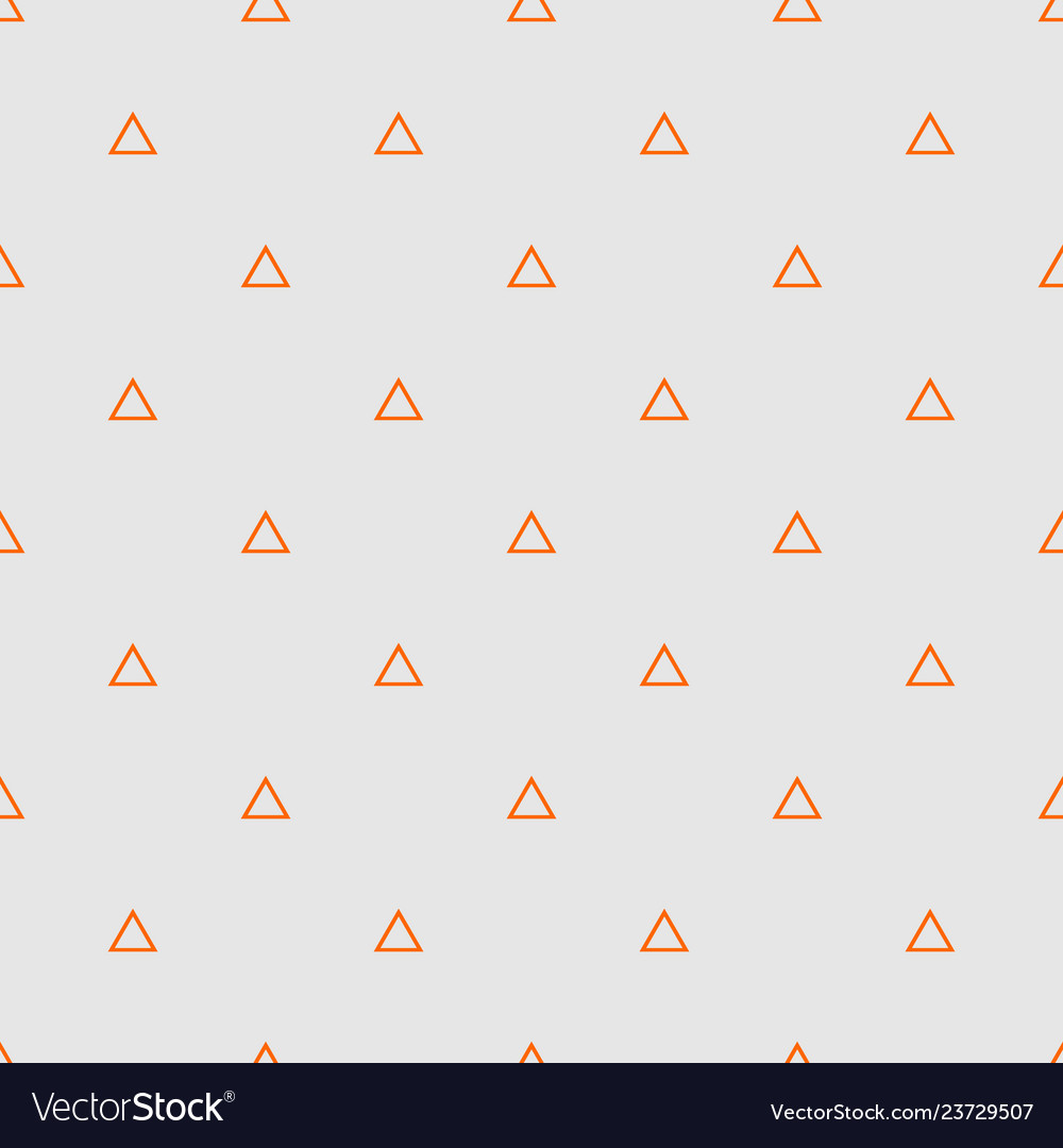 Geometric Triangle Pattern - Orange on Grey