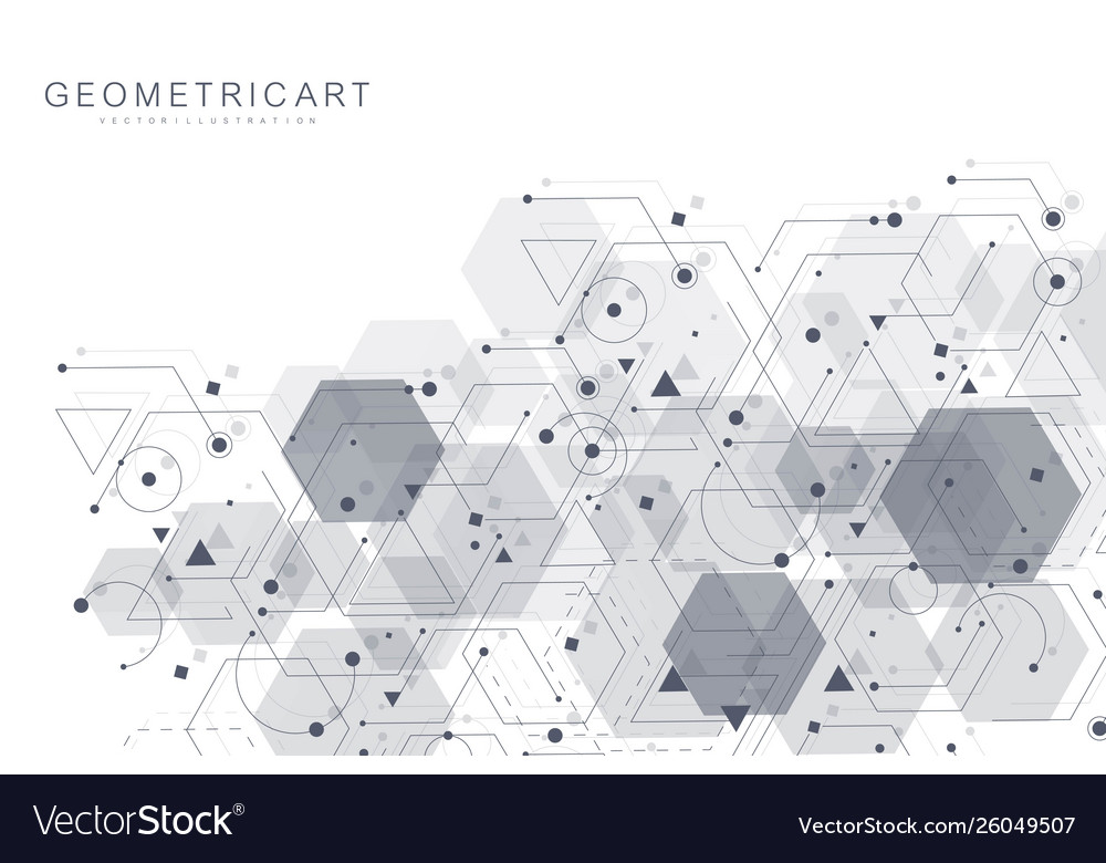 Hexagonal abstract background big data