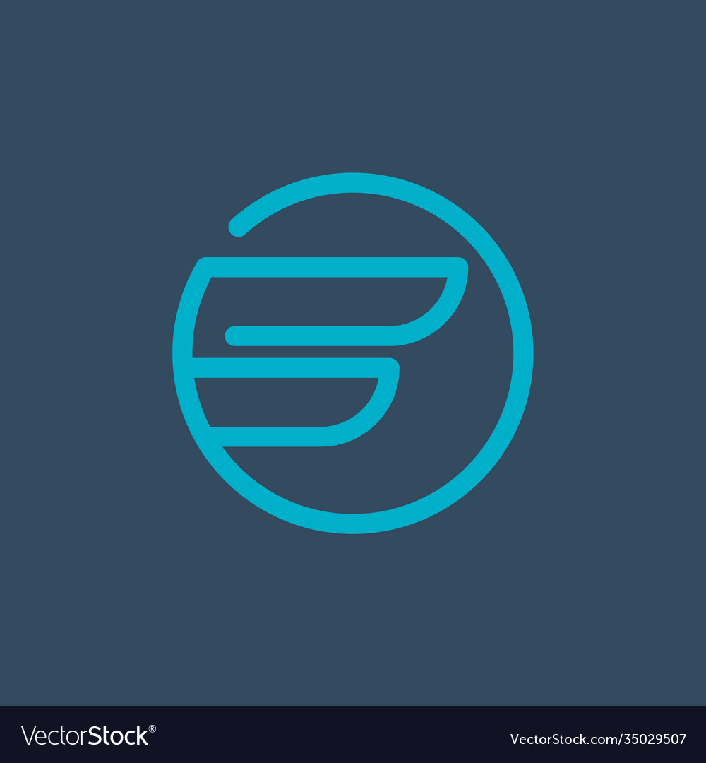 Initial f logo design minimal clean and simple