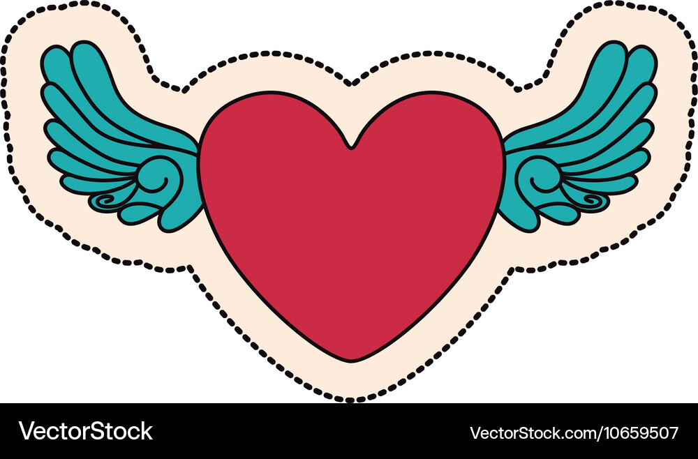 Isolated heart shape design Royalty Free Vector Image