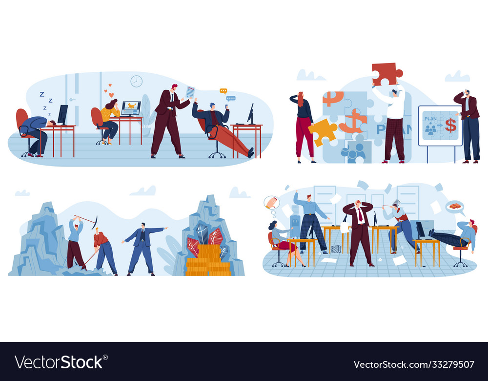 Lazy Geschäftsbüro Arbeiter vector image Lazy Geschäftsbüro Arbeiter