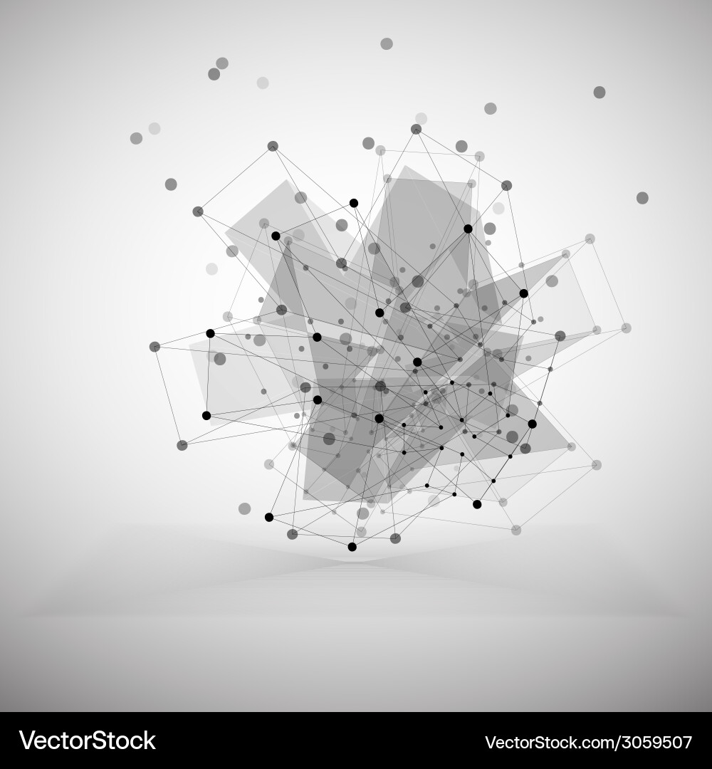 Molecule structure gray background Royalty Free Vector Image